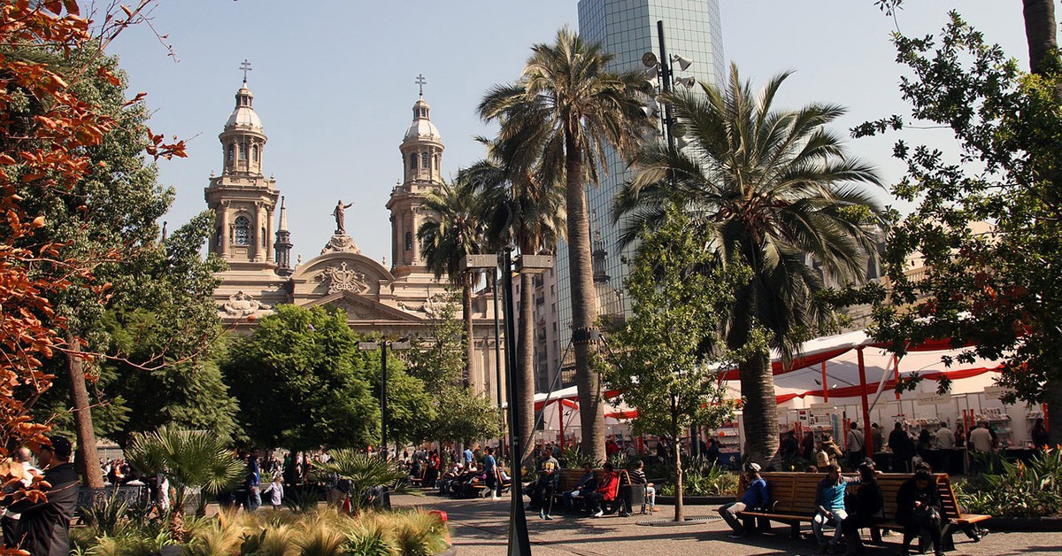 El centro de Santiago de Chile