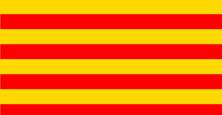 La bandera de Cataluña