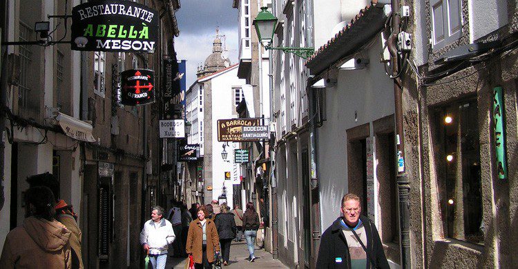 La Rua do Franco en Santiago de Compostela (Fuente: Manel Zaera / Flickr)