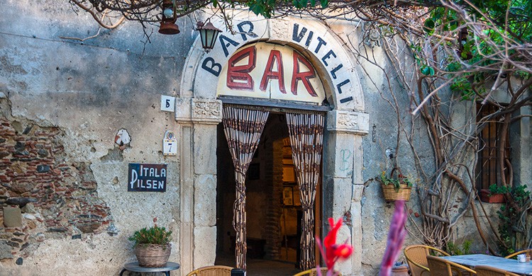 El Bar Vitelli en Savoca, Sicilia