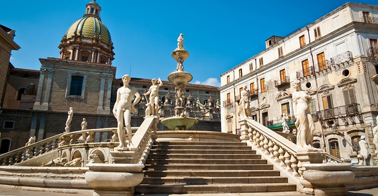 Escalinata en Piazza Pretoria, Palermo