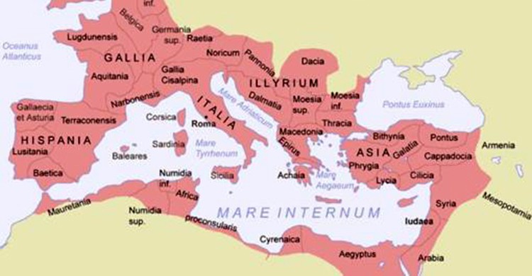 Mapa de Europa y Oriente Medio