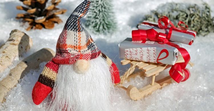 Papá Noel en la nieve