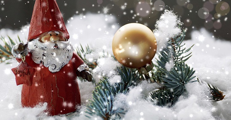 Papá Noel en la nieve