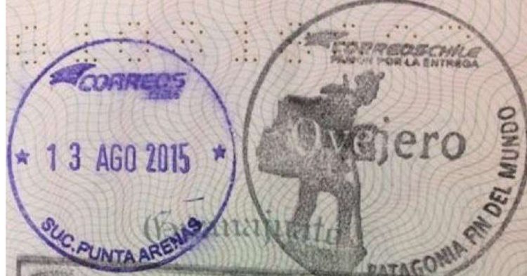 Sello de pasaporte que te pondrán en la Patagonia (Fuente: lolita / usocl.com)