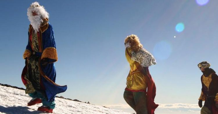 Los Reyes Magos eligen los esquíes en Sierra Nevada, Granada (Fuente: sierranevada.es)