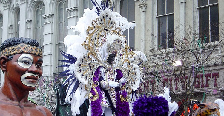 Mardi gras durante el Carnaval de Nueva Orleans