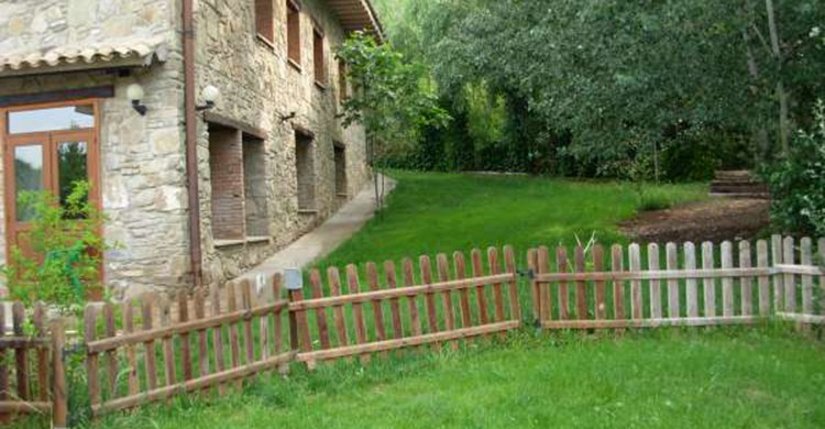 Exterior de una casa rural