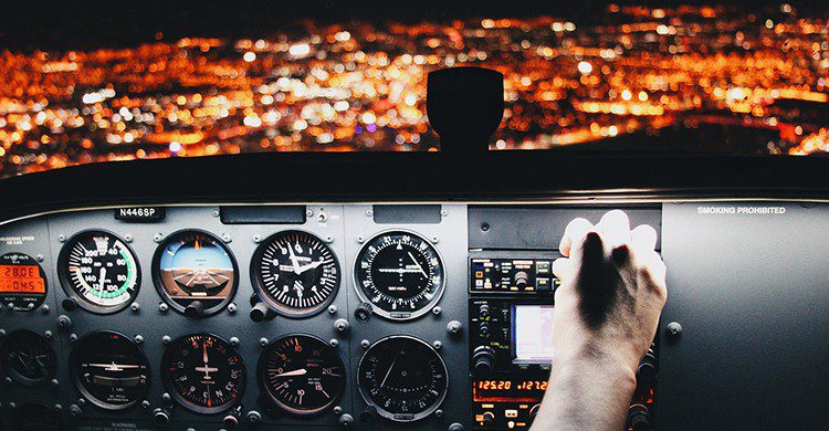 Una cabina de vuelo