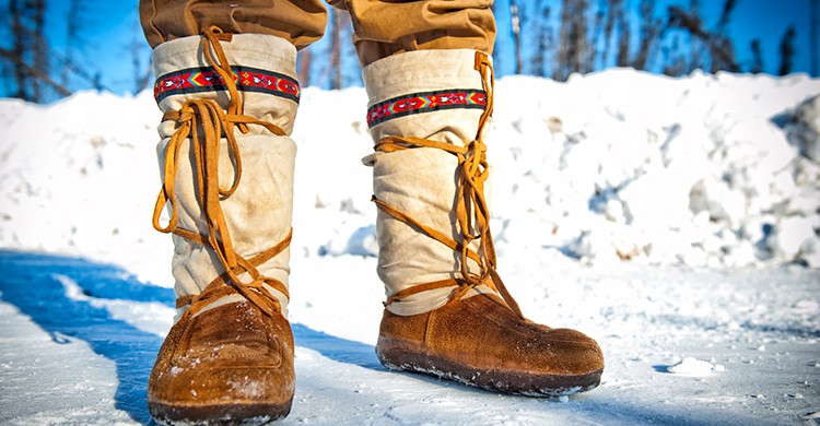 Botas de nieve tradicionales
