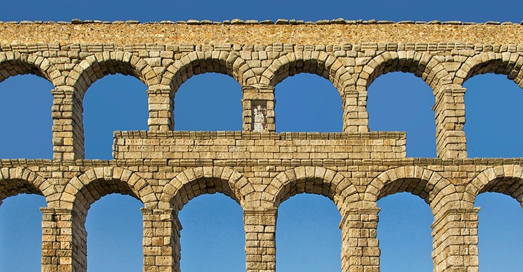 Detalle del acueducto de Segovia