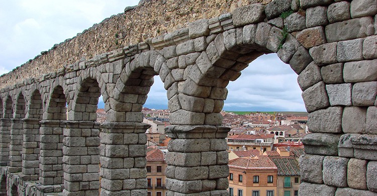 Detalle del acueducto de Segovia