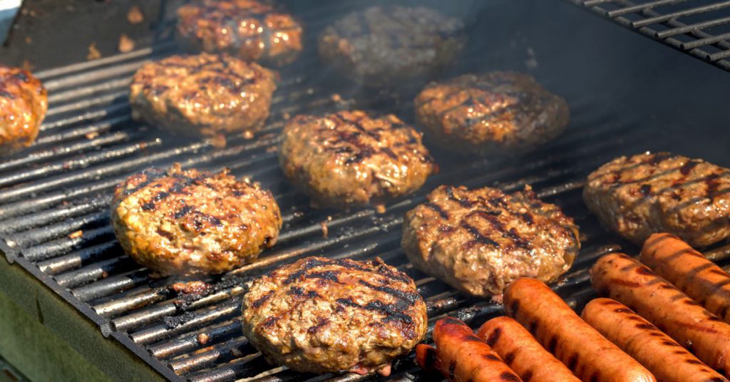 imagen hamburguesas salchichas parrillas