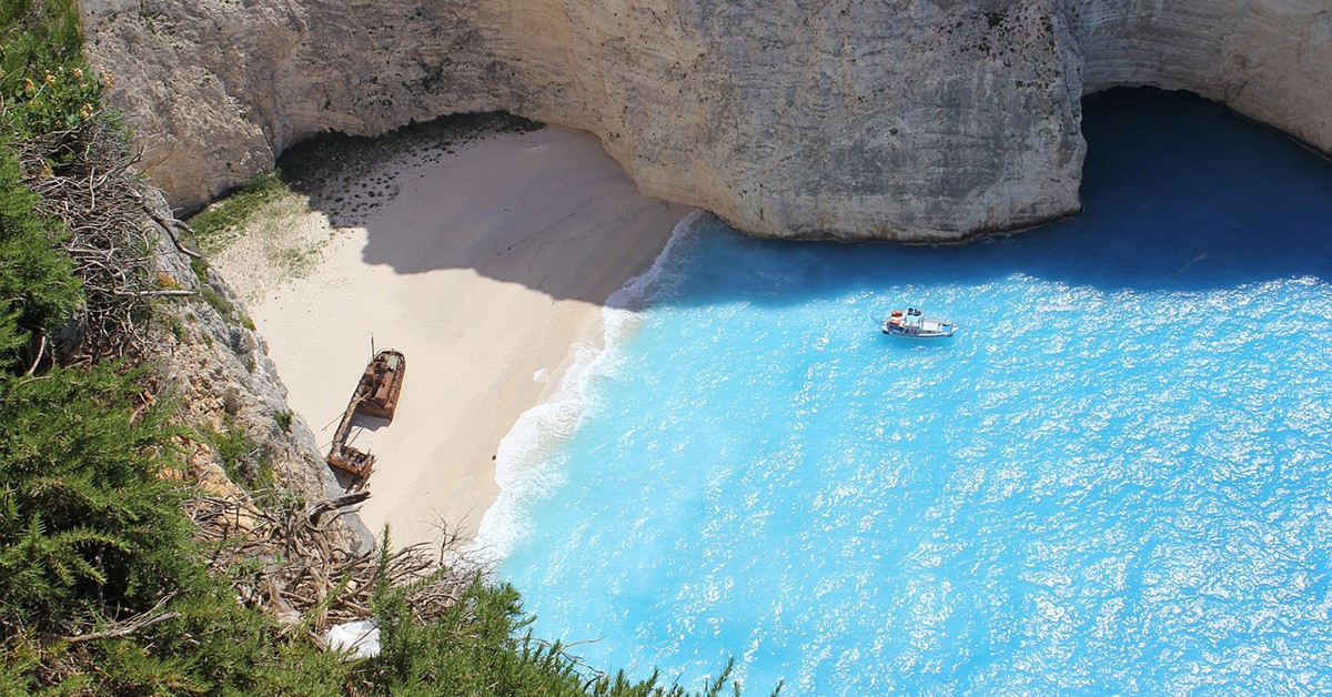 La playa de Zante, Grecia