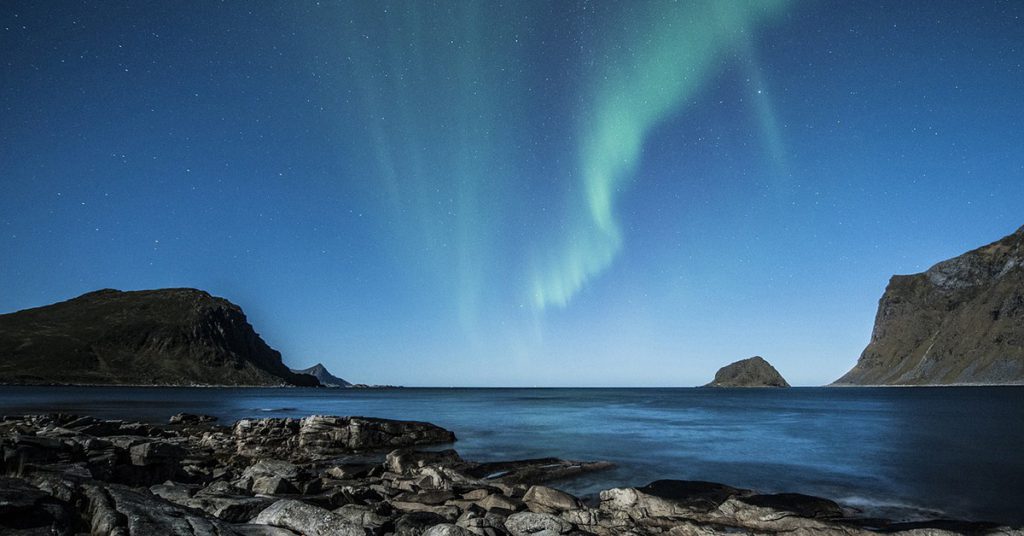 Foto aurora boreal