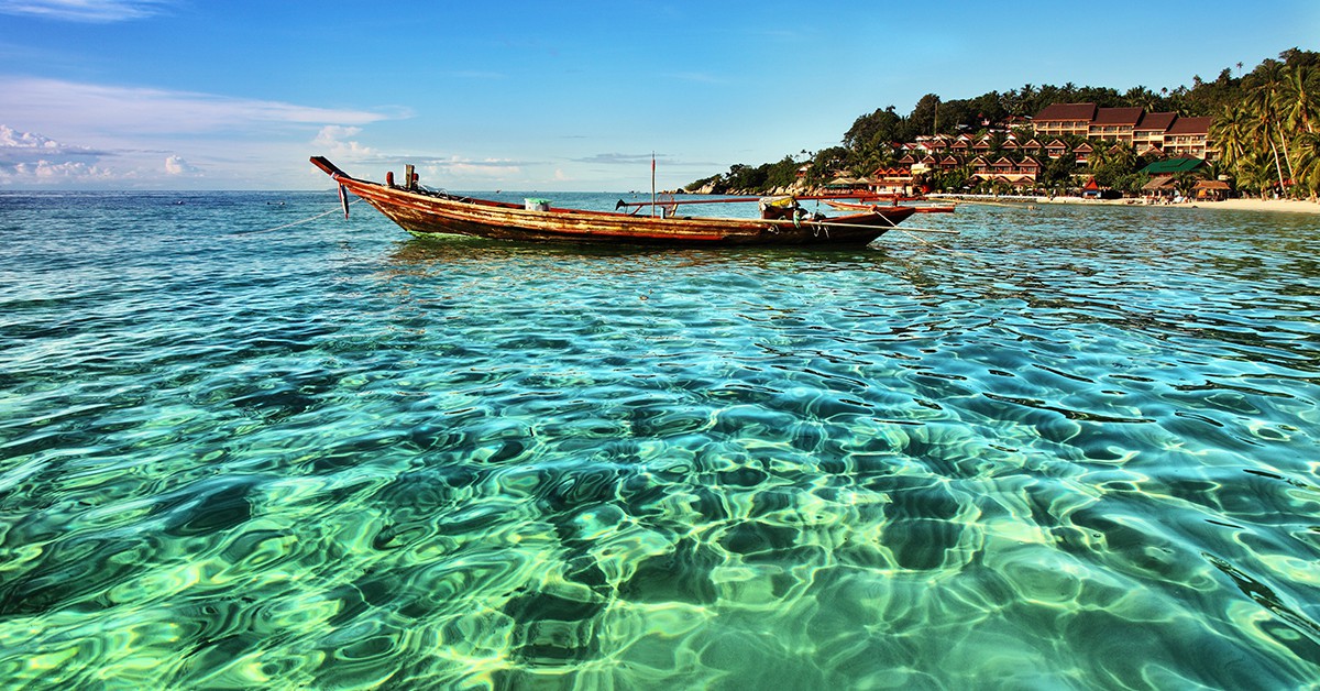 El mar turquesa de Ko Phangan, Tailandia