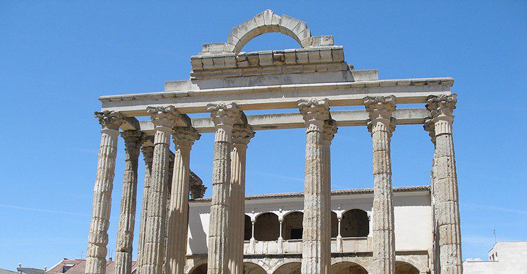 Detalle del teatro romano de Mérida