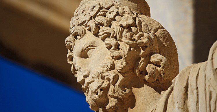 Detalle del teatro romano de Mérida