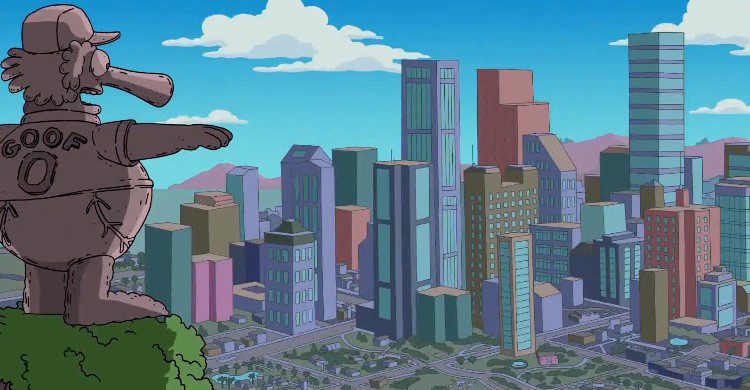 Capital City, la capital de Estado en Los Simpson (Fuente: Simpson Wiki)