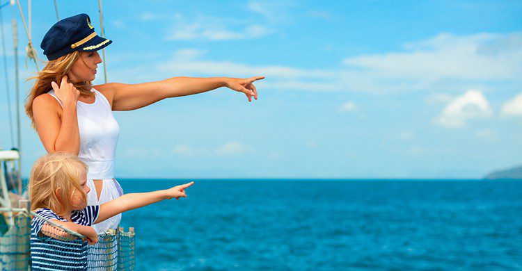Dos turistas en un crucero