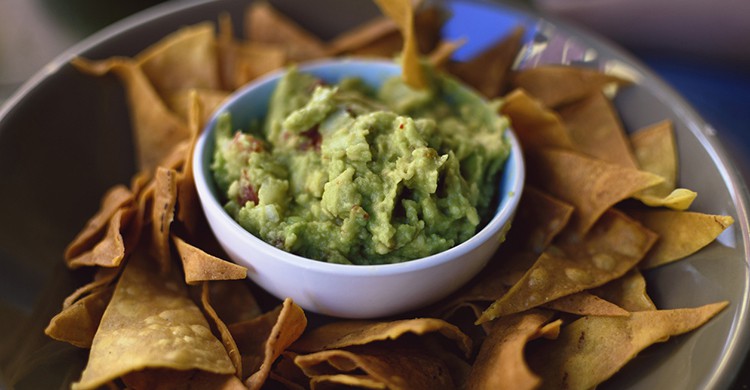 Guacamole con nachos