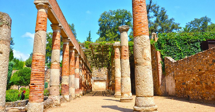 Detalle del teatro romano de Mérida