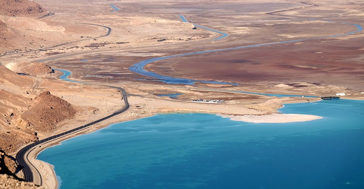 Vistas aéreas del Mar Muerto