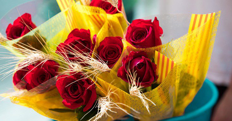 Flores en el Día de Sant Jordi (Fuente: Ayuntament de Sabadell / Flickr)