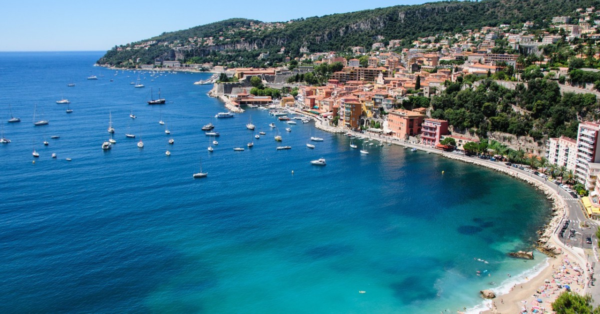 Villefranche-sur-Mer en el sur de Francua