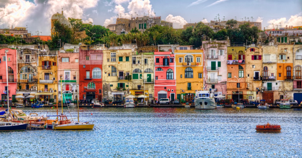 Las casitas coloridas de Prócida, Italia