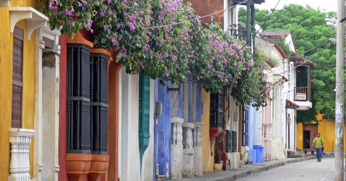 Una calle de Cartagena de Indias