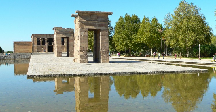 Vistas del Templo de Debod en Madrid