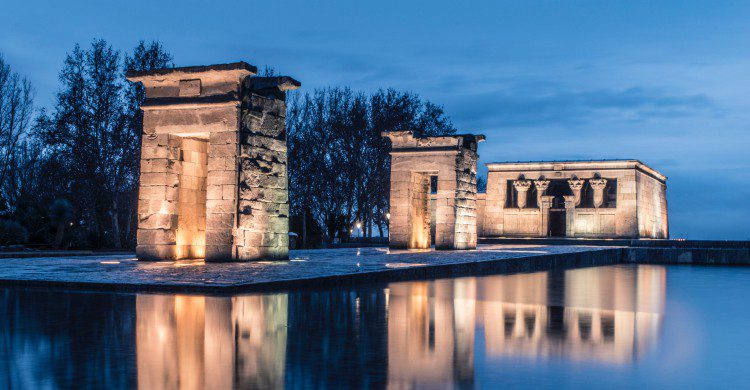 Vistas del Templo de Debod en Madrid