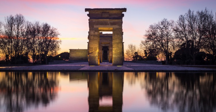 Vistas del Templo de Debod en Madrid