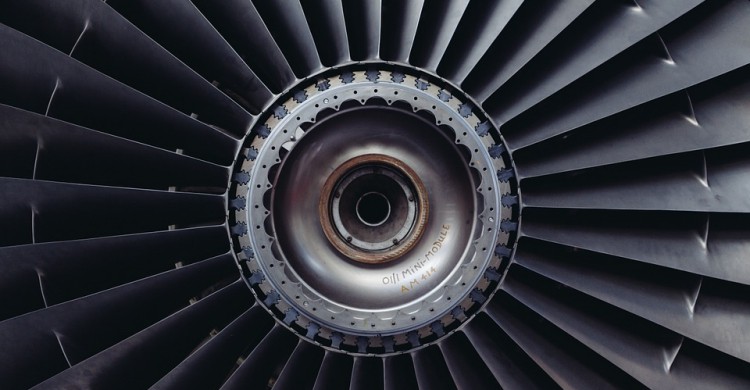 El motor de un avión