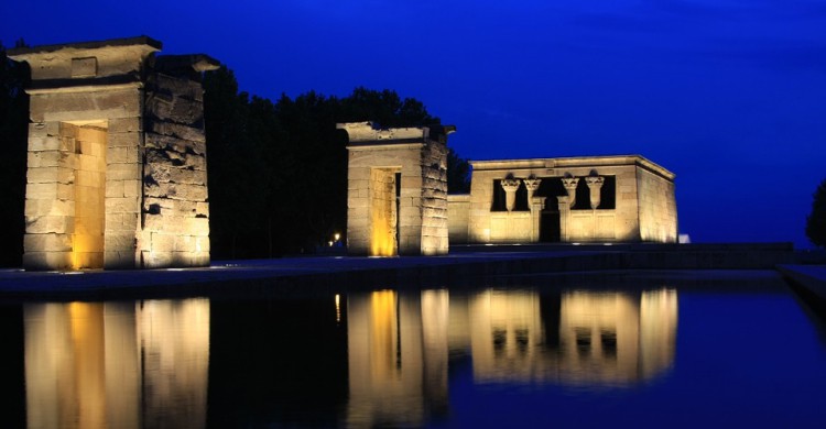 Vistas del Templo de Debod en Madrid