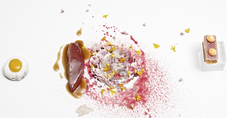 Un plato del restaurante DiverXo en Madrid (www.diverxo.com)