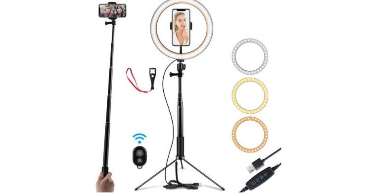 Palo plegable y luz (Aliexpress)