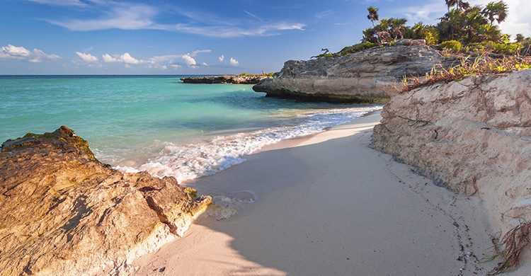Playa en el mar Caribe en Playa del Carmen(Istock)