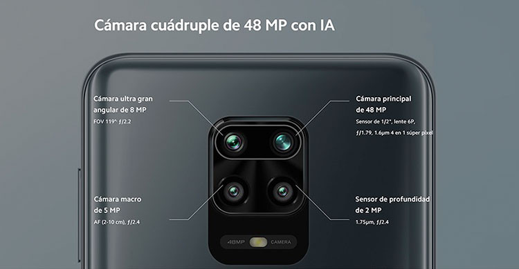 La cuádruple cámara trasera es una de las principales características del nuevo smartphone de Xiaomi (es.aliexpress.com)