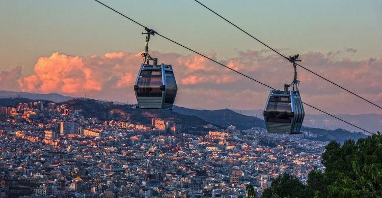 Teleférico de España en Montjüic, Barcelona