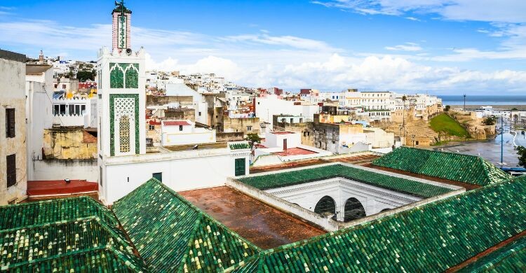 Vista panorámica de la anituga Medina, en Tánger, Marruecos. (Adobe Stock)