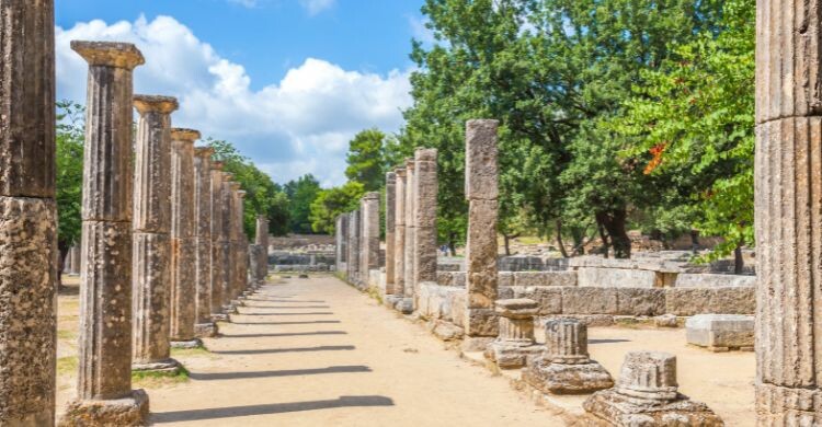 Ruinas de la antigua Olimpia, en el Peloponeso, en Grecia. (Adobe Stock)