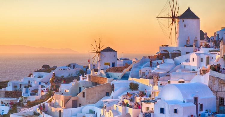 Atardecer en Oia, Grecia
