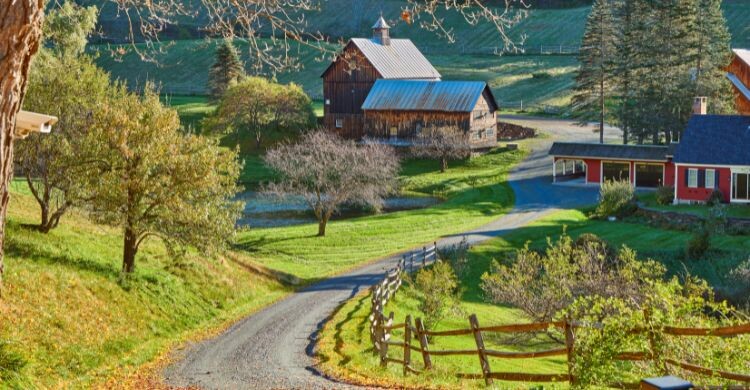 Un paisaje idílico en Woodstock, Vermont