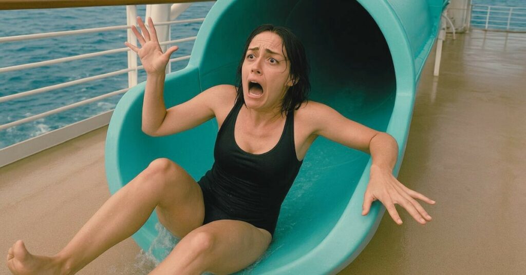 Sigue leyendo Impresionante video: Una mujer queda atrapada en el tobogán de un crucero