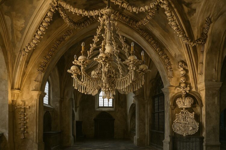 La iglesia checa decorada con 40.000 esqueletos humanos